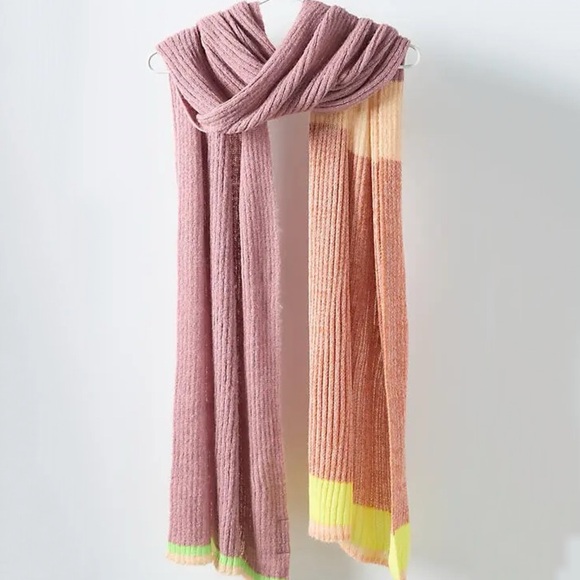 Anthropologie Accessories - NWT Anthropologie Colorblock Striped Sweaterknit Wrap Scarf
